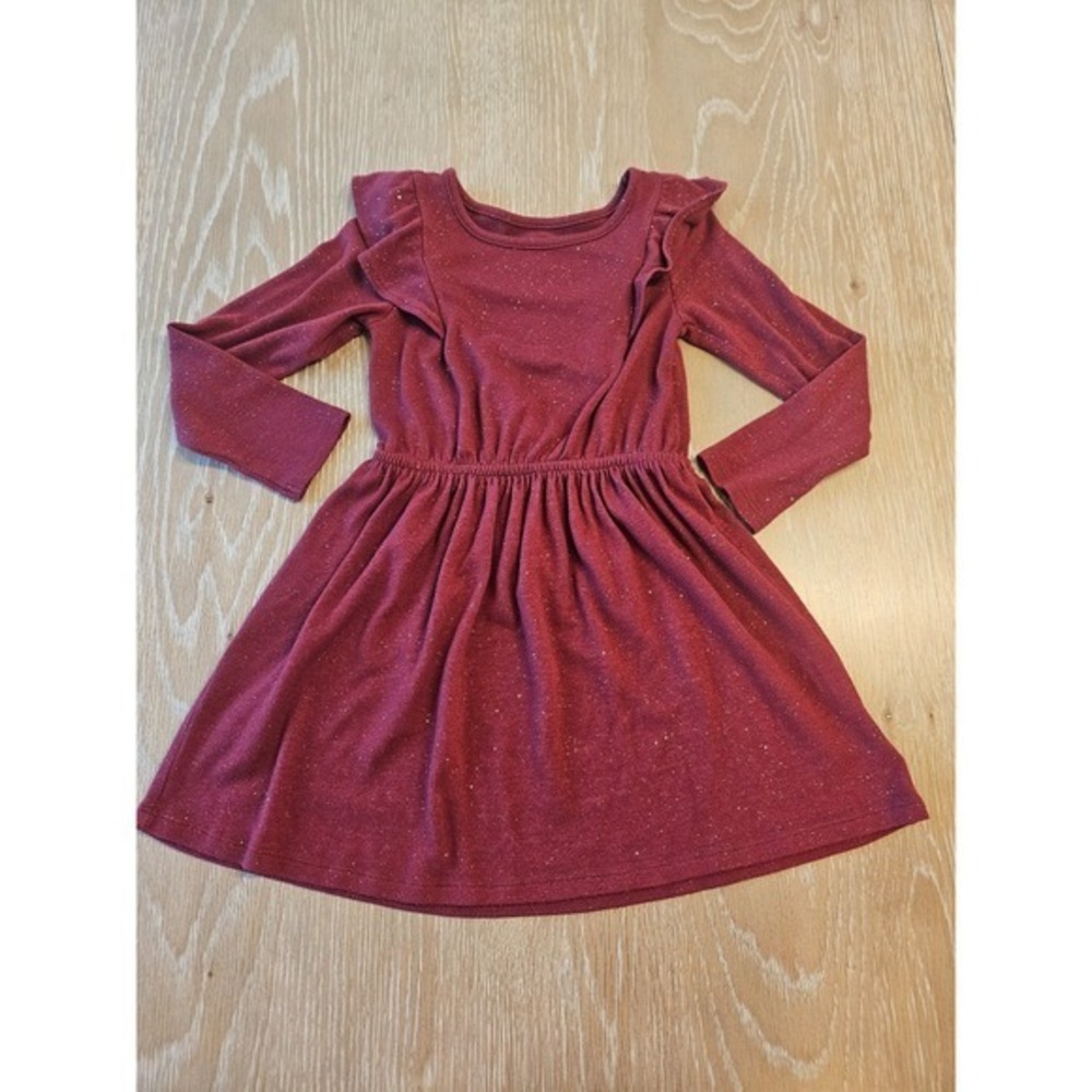 Cat and jack toddler girl red sparkle dress 5t